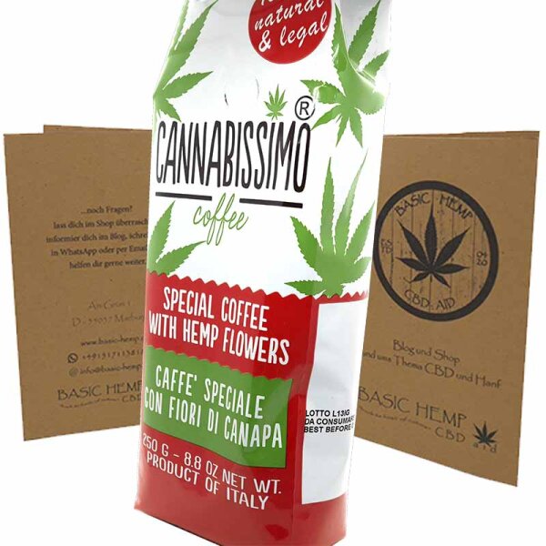 CANNABISSIMO coffee mit Hanfblüten