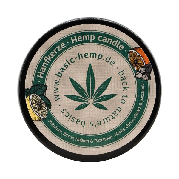 Kerze (Verbrennungsschutz) Kräuter, Citrus, Nelken, Patchouli